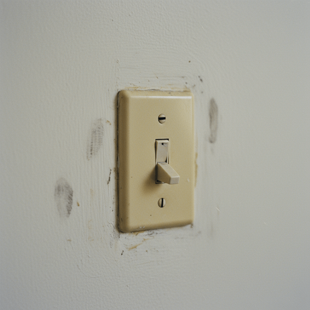 Alter Lichtschalter an Wand