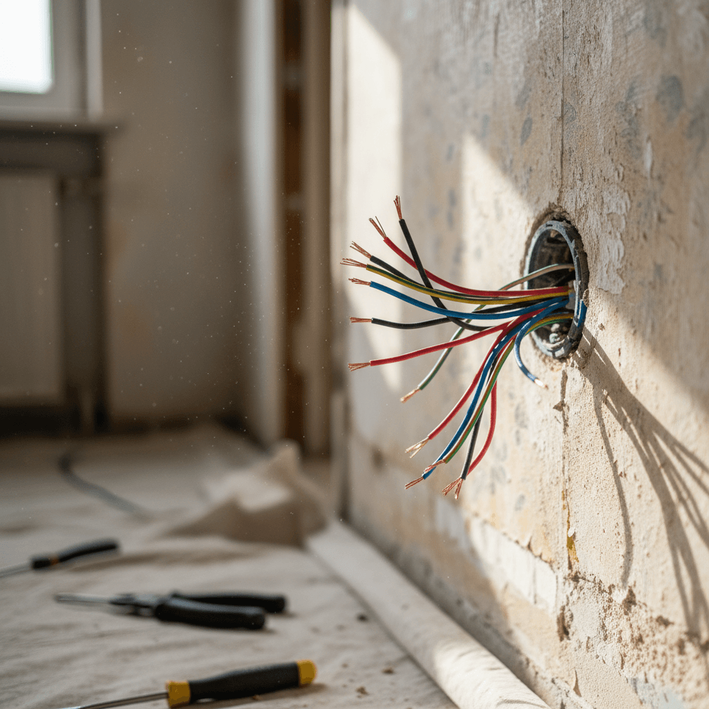 Verkabelung prüfen, Wechselschalter anschließen